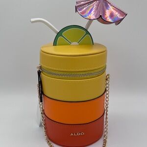 Aldo Citrus Margarita Cocktail Umbrella Crossbody Bag Viral NWT